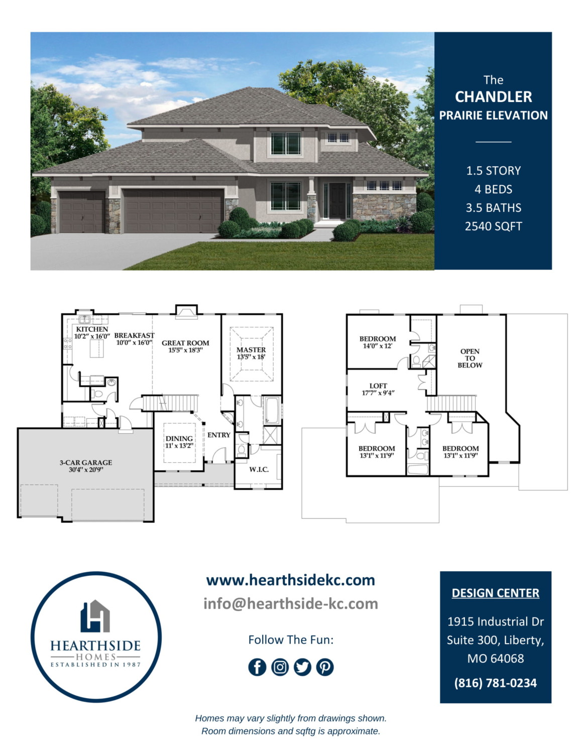 Chadler Prairie Elevation Floor Plan